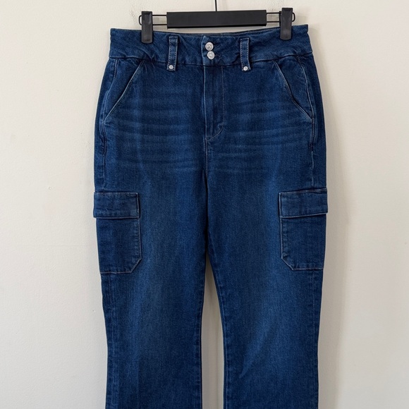 PAIGE Dion High Rise Bootcut Cargo Jeans in Gracielou Size 29 - Picture 3 of 13